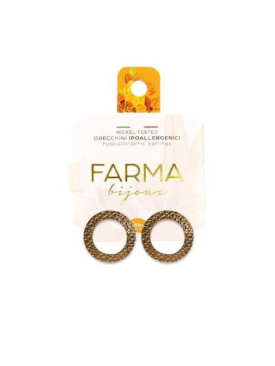 Farma Bijoux -Hypoallergenic Earrings Flat Snake Pattern Hoops