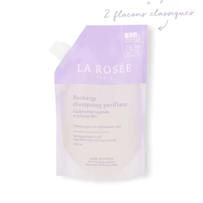 La Rosee- Refill Purifying Shampoo with vegetable keratin and organic nettle / Floke me yndyre/ 400ml