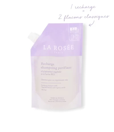 La Rosee- Refill Purifying Shampoo with vegetable keratin and organic nettle / Floke me yndyre/ 400ml