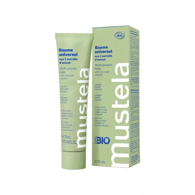Mustela-Krem, Ushqen, riparon dhe mbron te gjitha zonat e thata/ Fytyre, buze, duar, kembe, berryla.Qe nga lindja