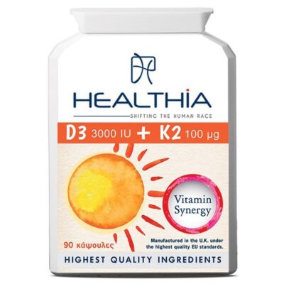 Healthia D3 3000 IU + K2 100μg, 90caps
