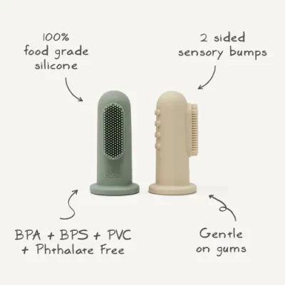 Furca dhëmbësh silikoni për bebe (2 pack)