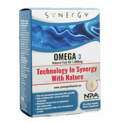 SYNERGY- Omega 3 Natural Fish Oil 1000 mg