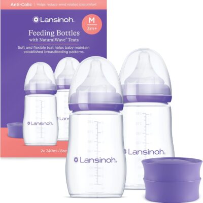 Lansinoh-Feeding Bottles 2x240 Anti Colic