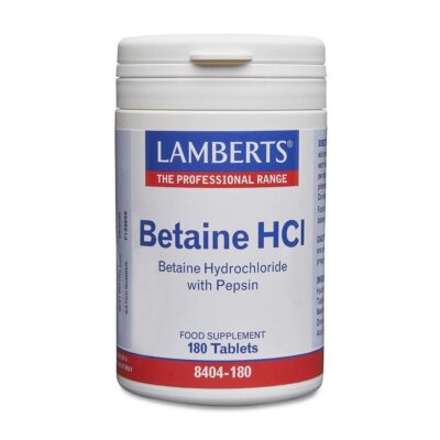Lamberts - Betaine  HCL 324mg/Pepsin 5mg x180 tab