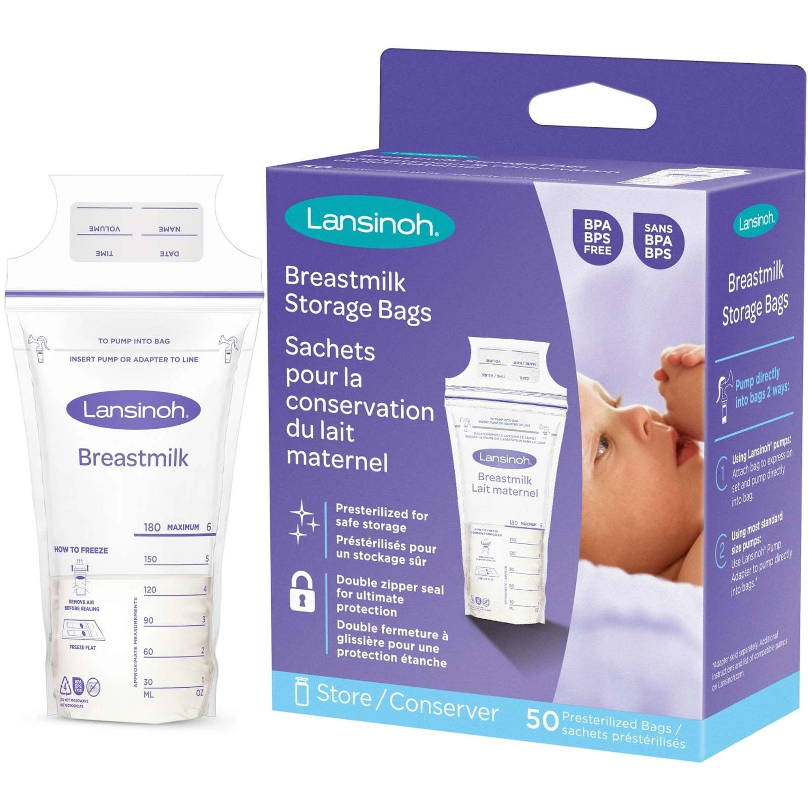 Lansinoh – Qese për qumështin e gjirit 50