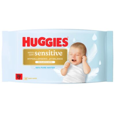 Huggies - Peceta te lagura Extra Care Sensitive Pure, 48cp