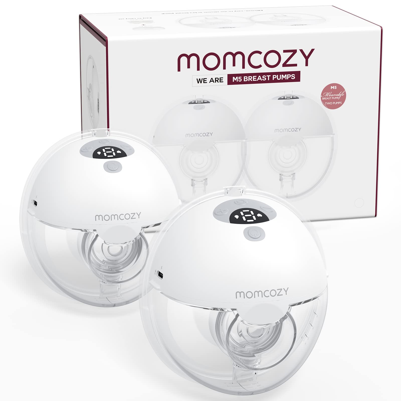 Momcozy - M5 Wearable Breast Pump, 2 koka