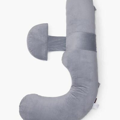 Momcozy - F Shaped Pregnancy Pillow, Velvet Gray