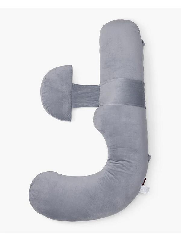 Momcozy - F Shaped Pregnancy Pillow, Velvet Gray