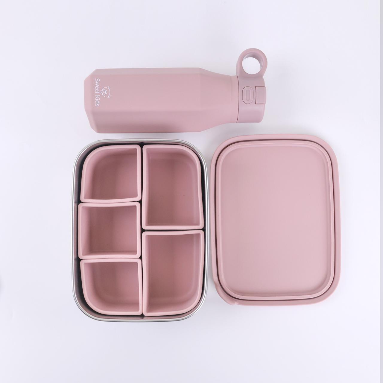 Sweet Kids - Set Lunch Box + Shishe (jeshile,roze,pana)