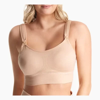 Momcozy - HF015 All-in-one Super Flexible Pumping Bra , Bezhe (M,L,XL)