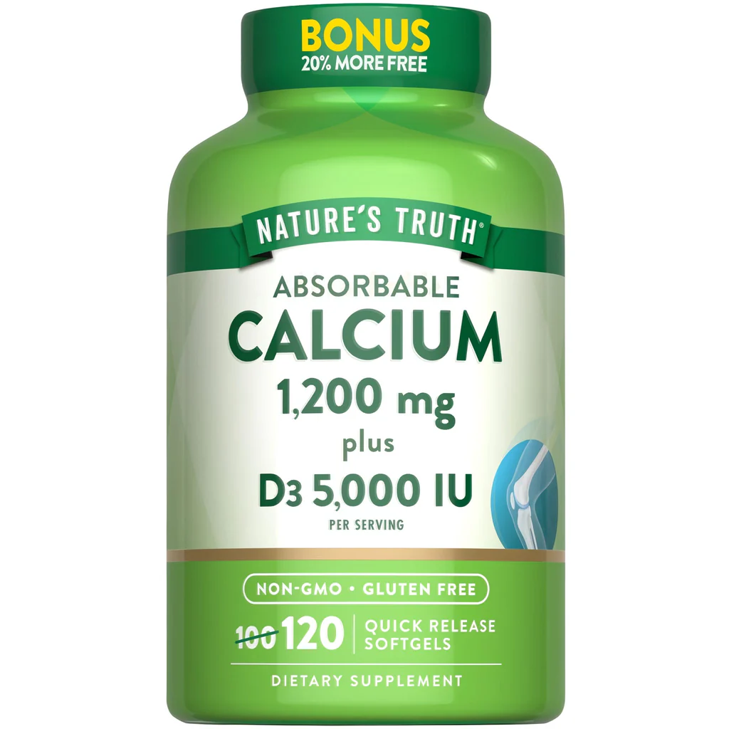 Nature's Truth - Calcium 1200 mg with Vitamin D3 5000 IU